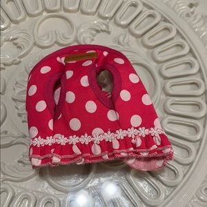 Pink Polka Dot Dog Harness
